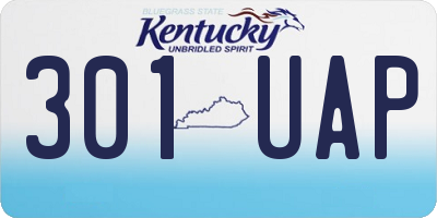 KY license plate 301UAP