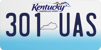 KY license plate 301UAS