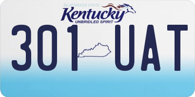 KY license plate 301UAT
