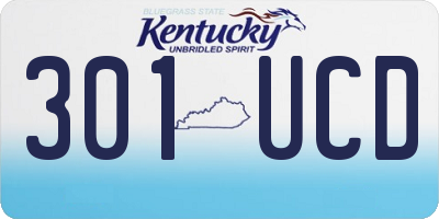 KY license plate 301UCD