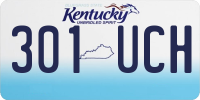 KY license plate 301UCH