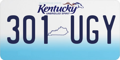 KY license plate 301UGY