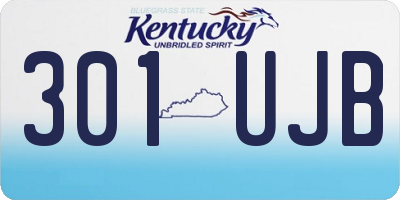 KY license plate 301UJB