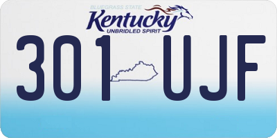 KY license plate 301UJF