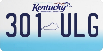 KY license plate 301ULG