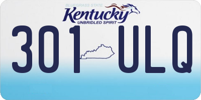 KY license plate 301ULQ