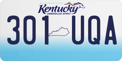KY license plate 301UQA