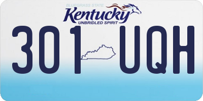 KY license plate 301UQH