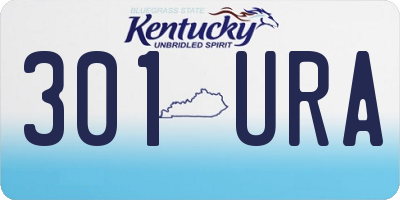 KY license plate 301URA