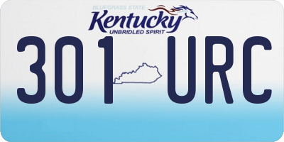 KY license plate 301URC