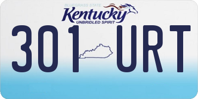 KY license plate 301URT