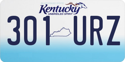 KY license plate 301URZ