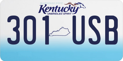 KY license plate 301USB
