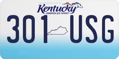 KY license plate 301USG