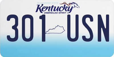 KY license plate 301USN
