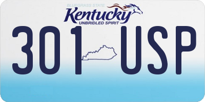 KY license plate 301USP