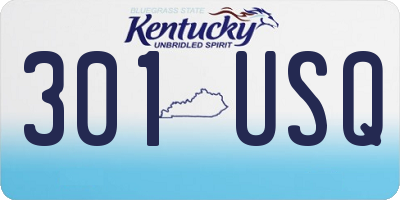 KY license plate 301USQ