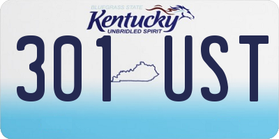 KY license plate 301UST
