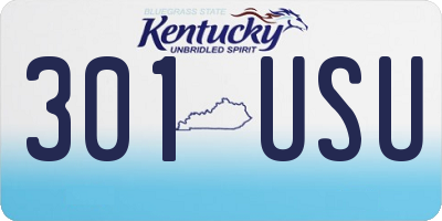 KY license plate 301USU