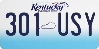KY license plate 301USY