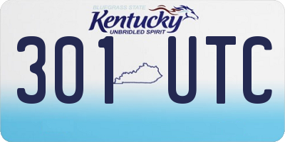KY license plate 301UTC