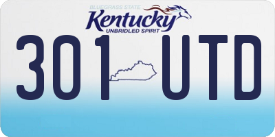 KY license plate 301UTD