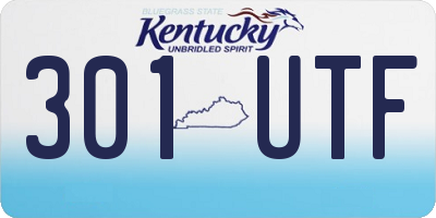 KY license plate 301UTF