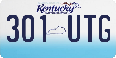 KY license plate 301UTG
