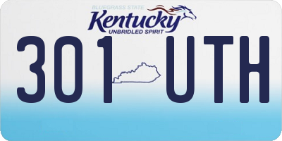 KY license plate 301UTH