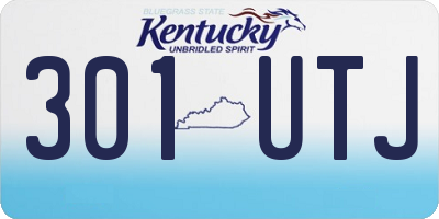 KY license plate 301UTJ