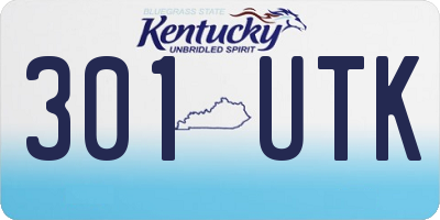 KY license plate 301UTK