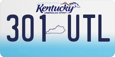 KY license plate 301UTL
