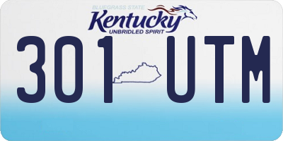 KY license plate 301UTM