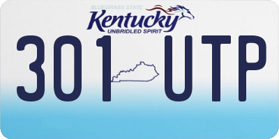 KY license plate 301UTP