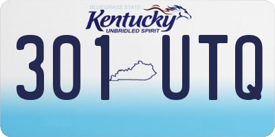KY license plate 301UTQ