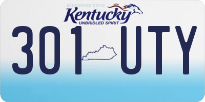KY license plate 301UTY