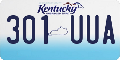 KY license plate 301UUA