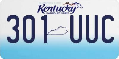 KY license plate 301UUC