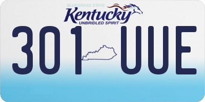 KY license plate 301UUE