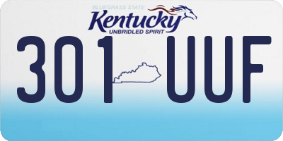 KY license plate 301UUF