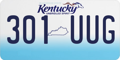 KY license plate 301UUG