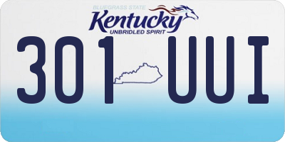 KY license plate 301UUI