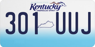 KY license plate 301UUJ