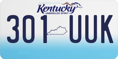 KY license plate 301UUK