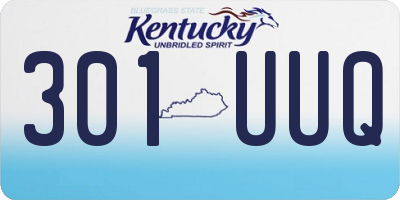 KY license plate 301UUQ