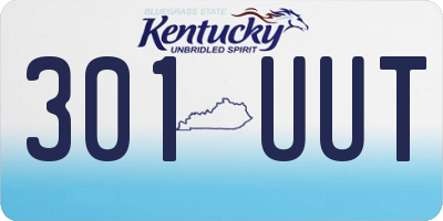KY license plate 301UUT