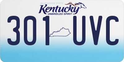 KY license plate 301UVC
