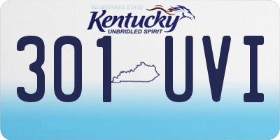 KY license plate 301UVI
