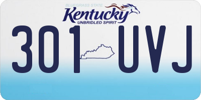 KY license plate 301UVJ