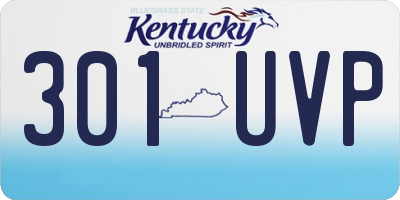 KY license plate 301UVP